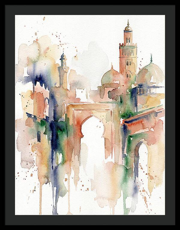 Moroccan Architecture Watercolor