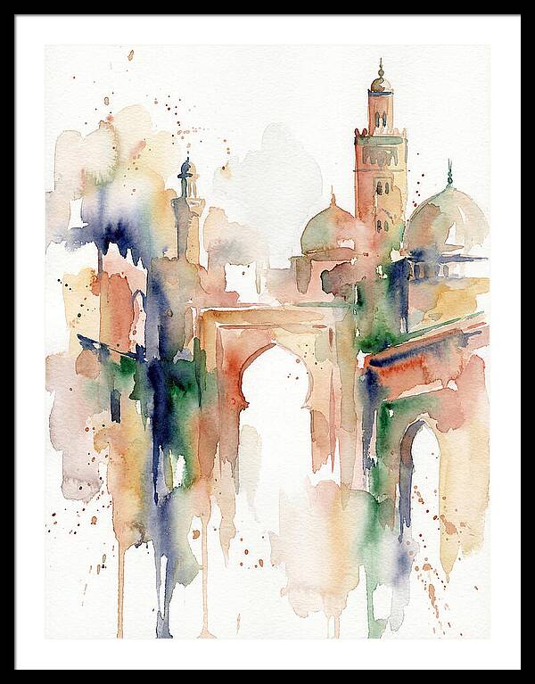 Moroccan Architecture Watercolor