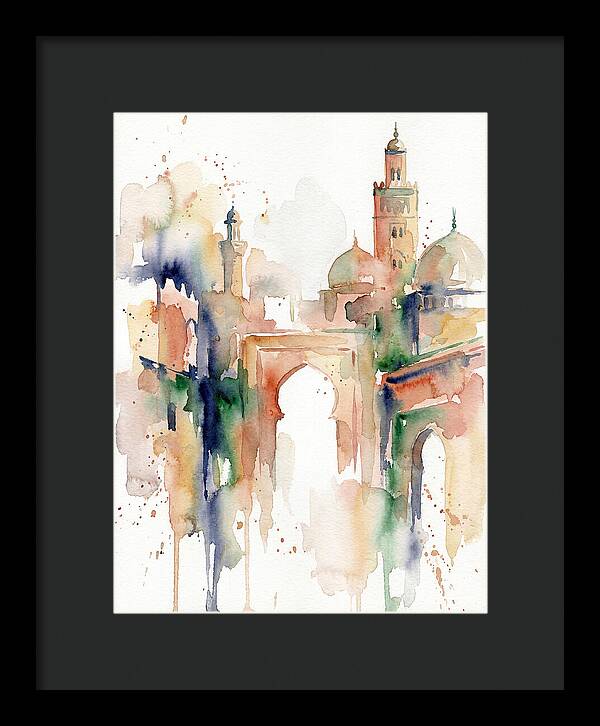 Moroccan Architecture Watercolor