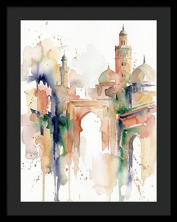 Moroccan Architecture Watercolor
