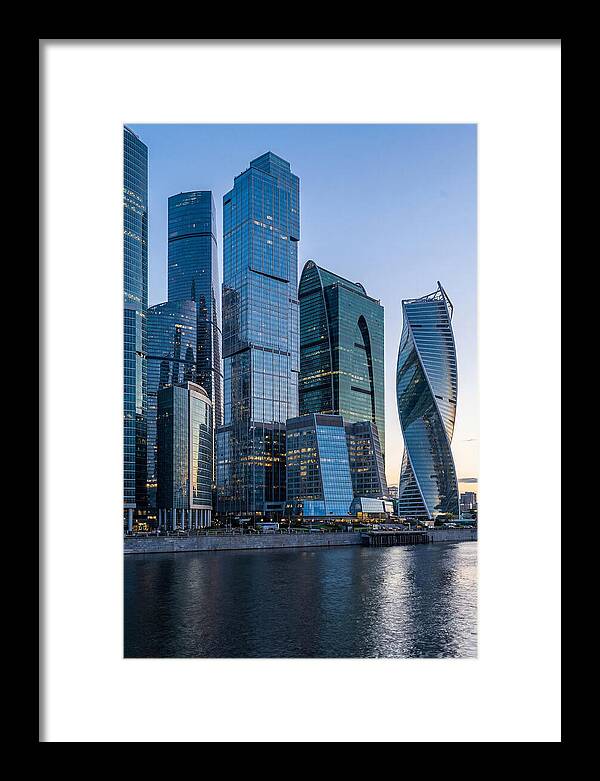 Moscow City Skyline At Dusk
