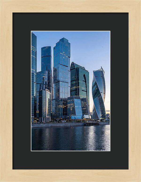 Moscow City Skyline At Dusk