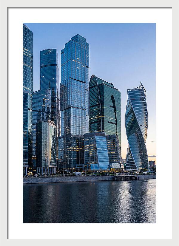Moscow City Skyline At Dusk