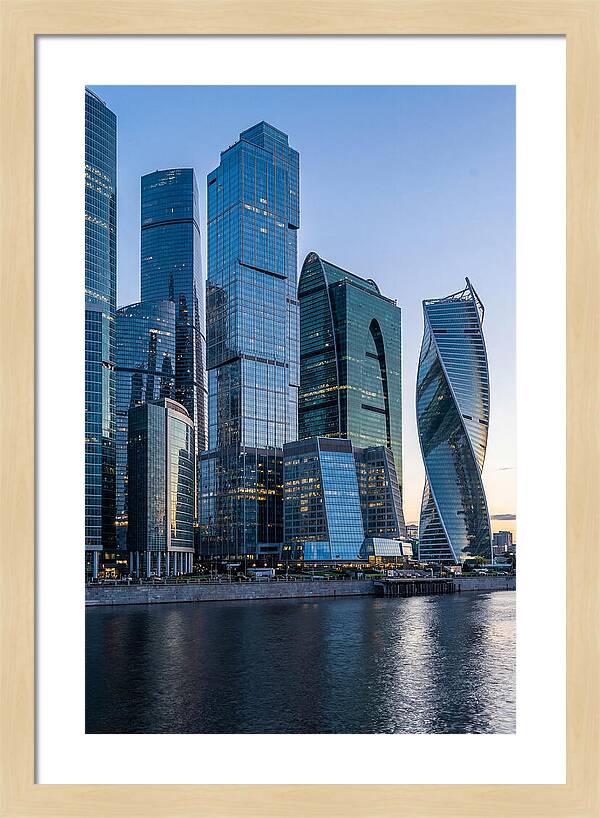 Moscow City Skyline At Dusk