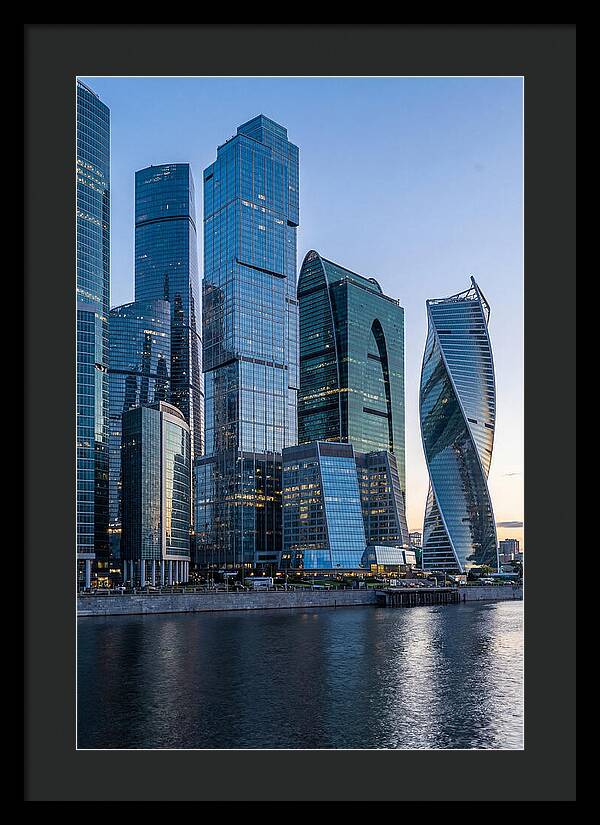 Moscow City Skyline At Dusk