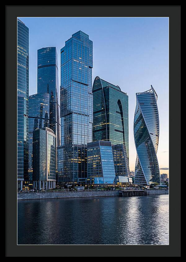Moscow City Skyline At Dusk