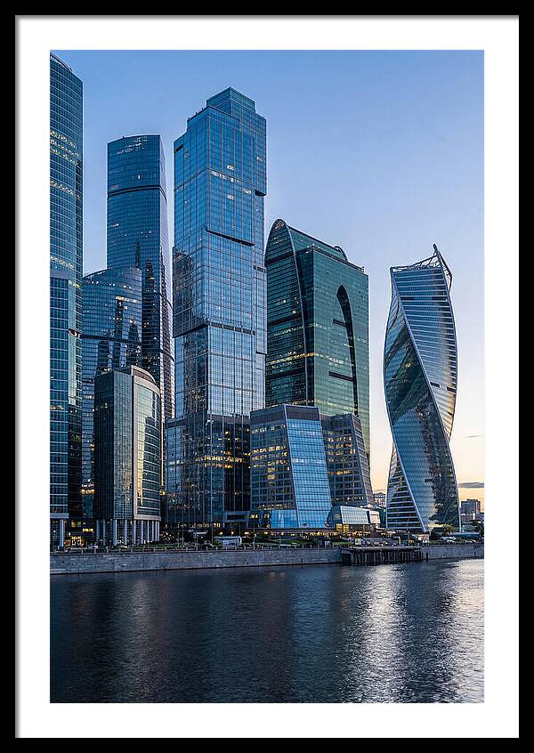 Moscow City Skyline At Dusk