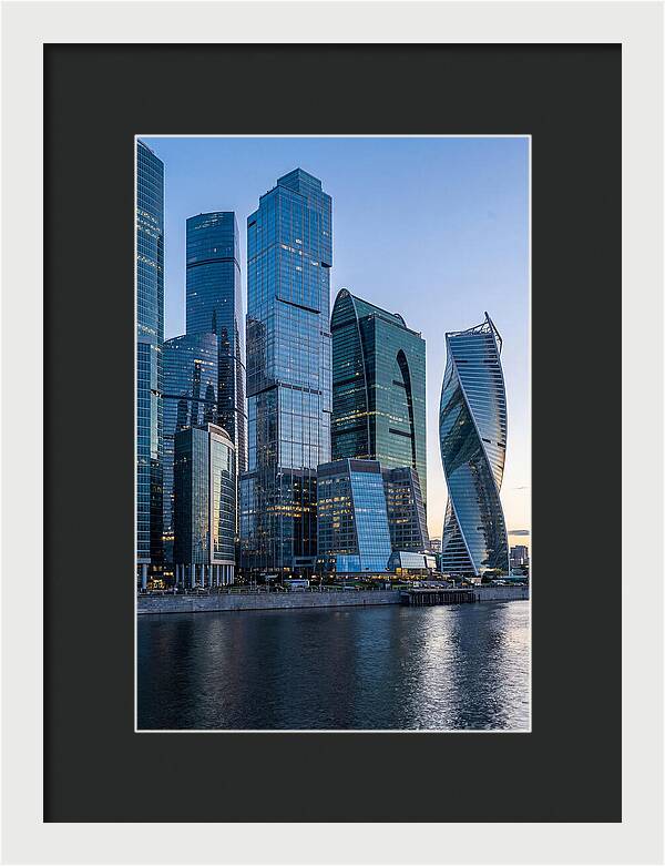 Moscow City Skyline At Dusk