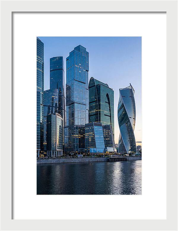 Moscow City Skyline At Dusk