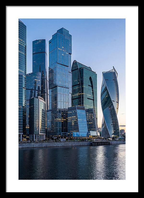 Moscow City Skyline At Dusk