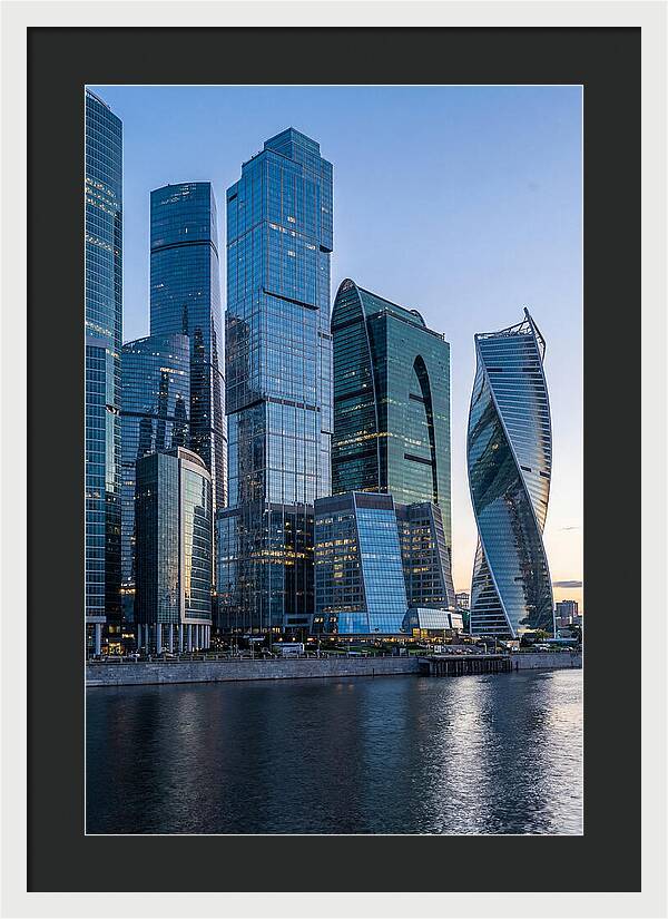 Moscow City Skyline At Dusk