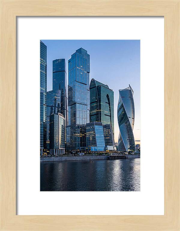 Moscow City Skyline At Dusk