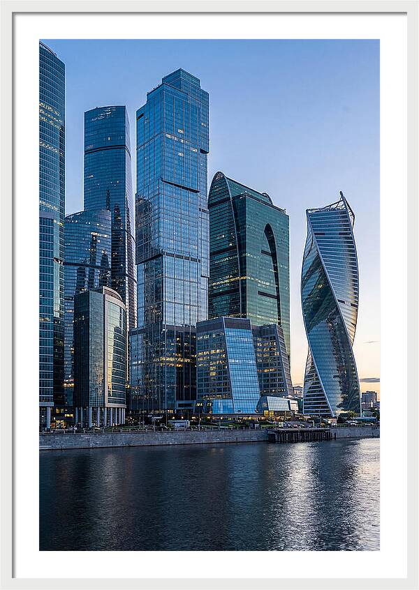 Moscow City Skyline At Dusk