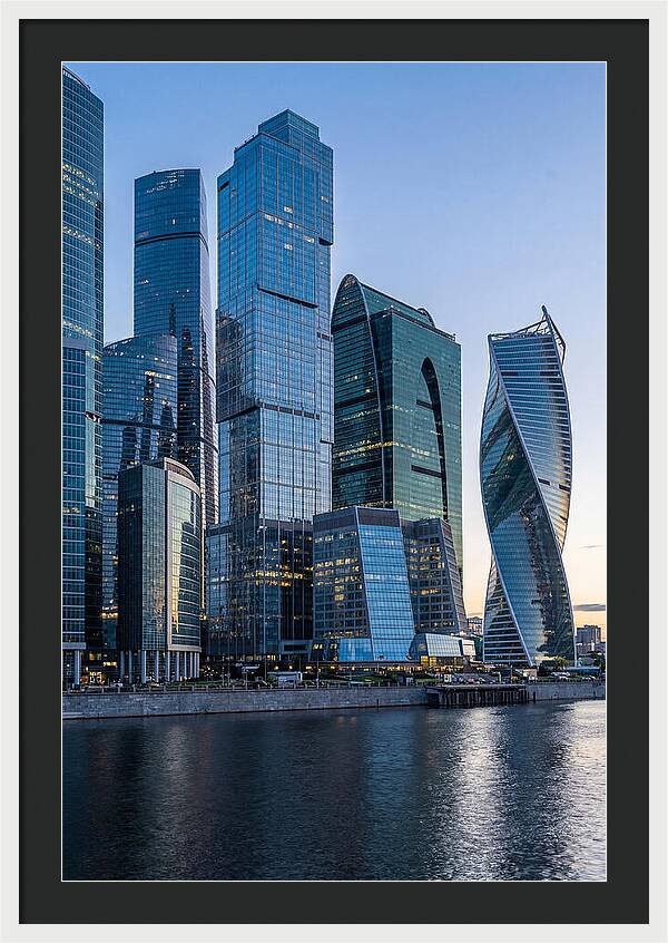 Moscow City Skyline At Dusk