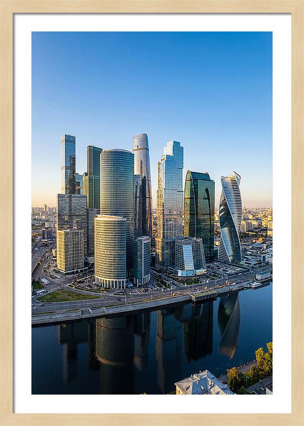 Moscow City Skyline Reflections