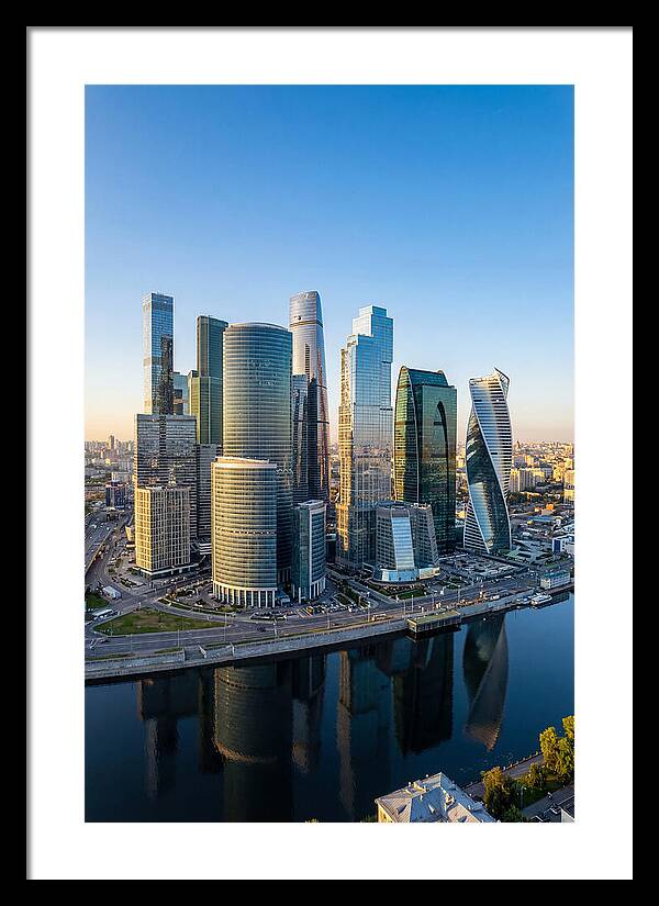 Moscow City Skyline Reflections