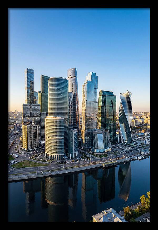 Moscow City Skyline Reflections