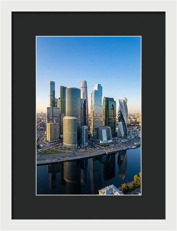 Moscow City Skyline Reflections