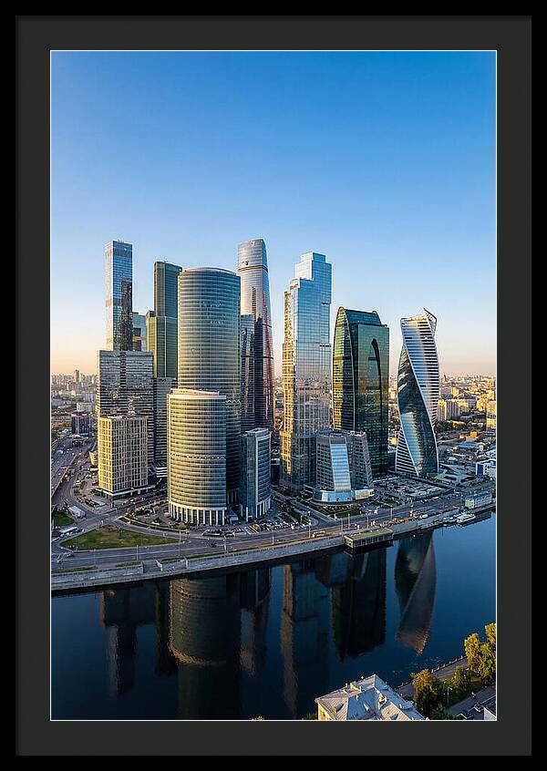 Moscow City Skyline Reflections