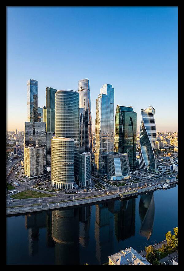 Moscow City Skyline Reflections