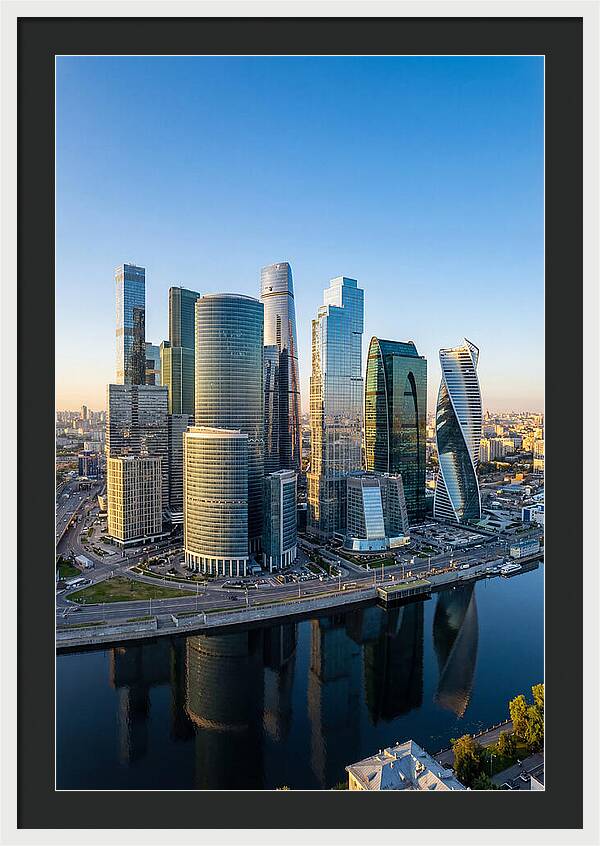 Moscow City Skyline Reflections