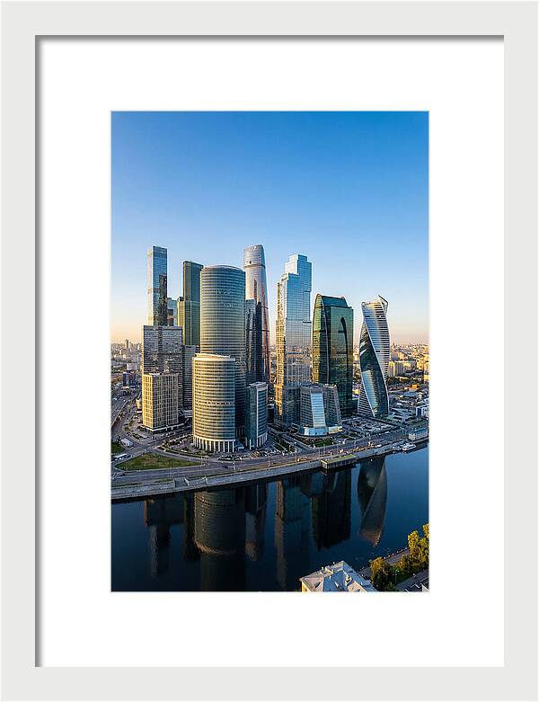 Moscow City Skyline Reflections