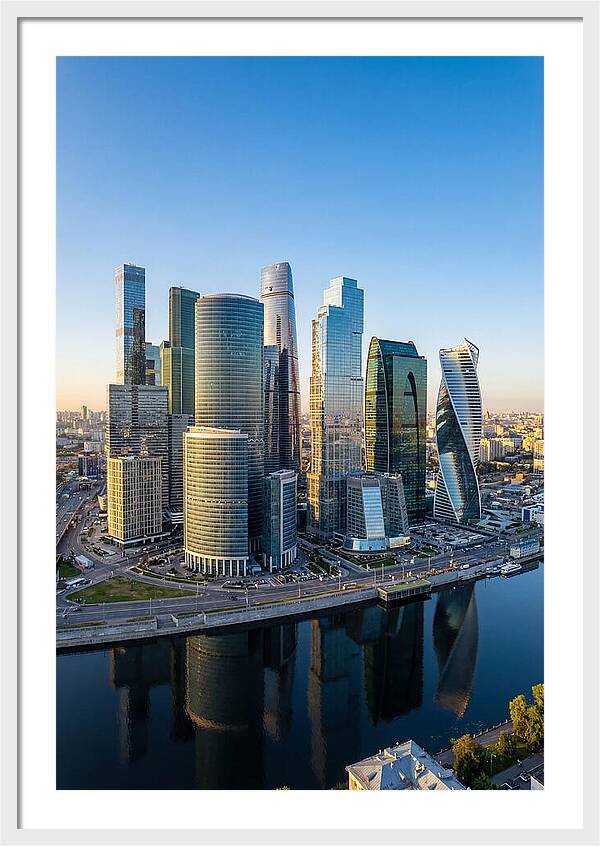 Moscow City Skyline Reflections