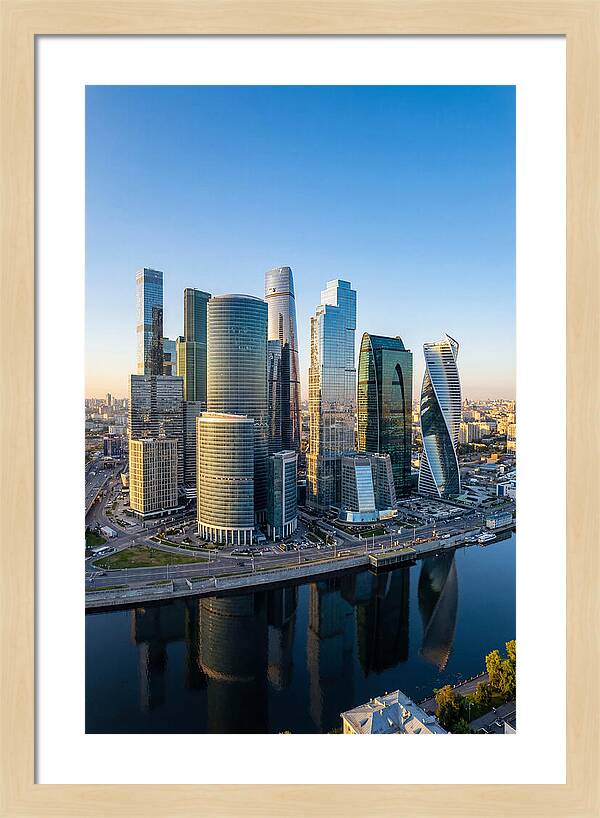 Moscow City Skyline Reflections