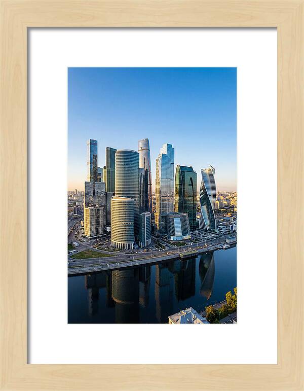 Moscow City Skyline Reflections