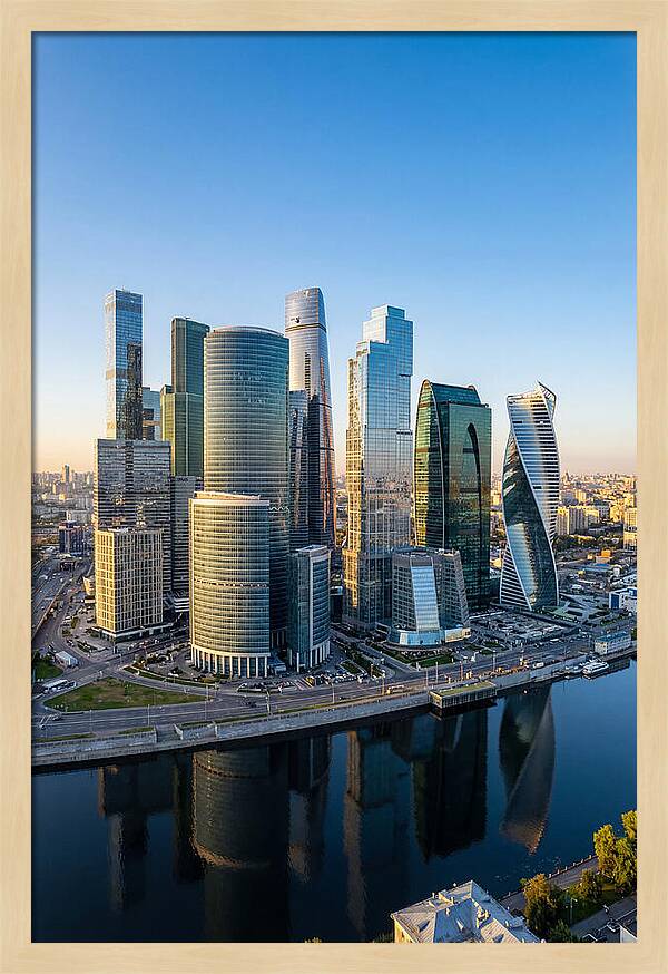 Moscow City Skyline Reflections