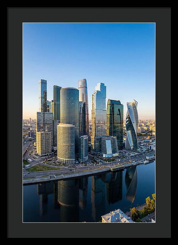 Moscow City Skyline Reflections