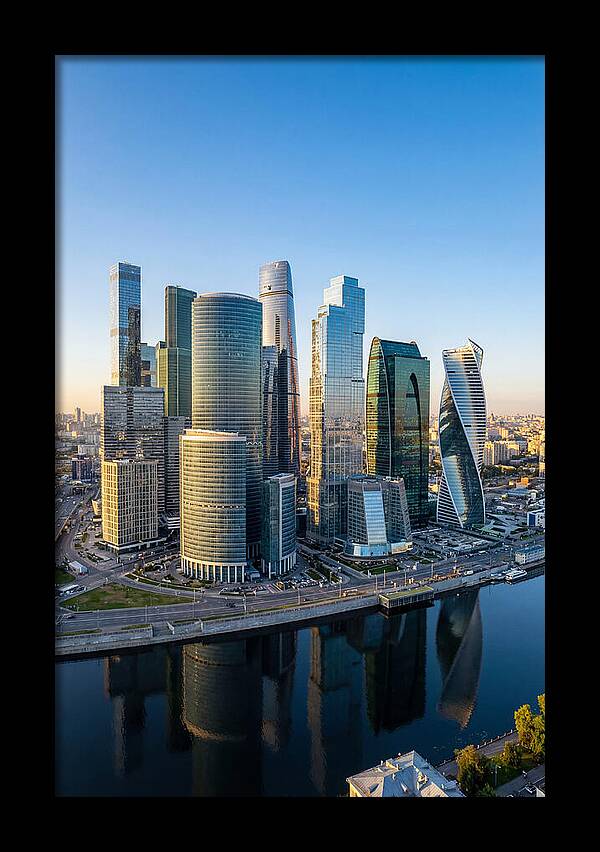Moscow City Skyline Reflections