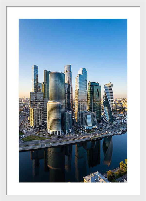Moscow City Skyline Reflections