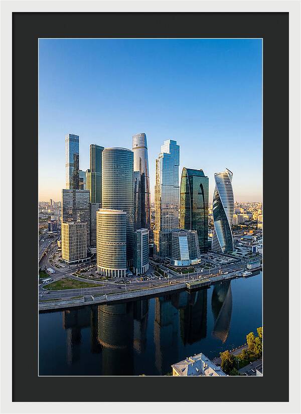 Moscow City Skyline Reflections