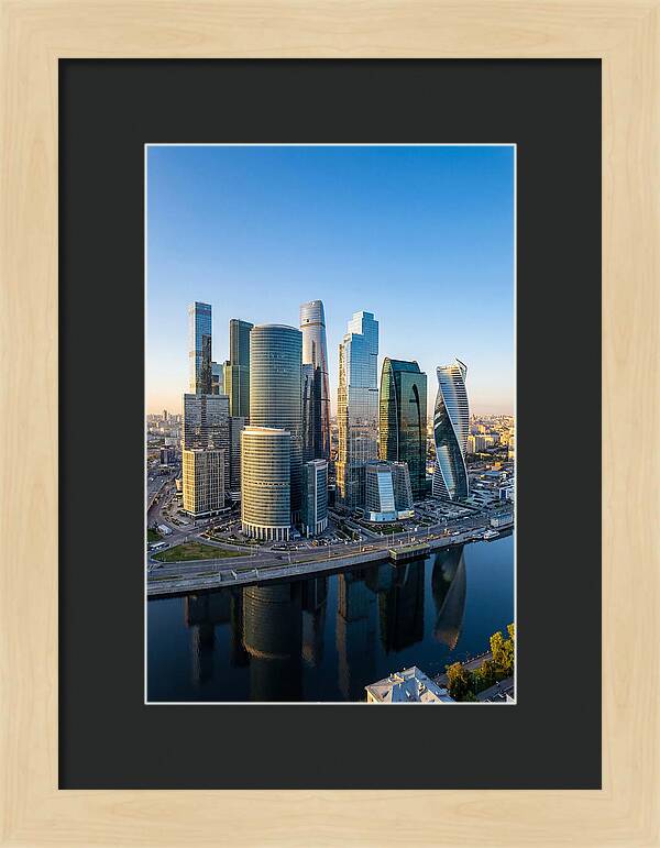 Moscow City Skyline Reflections