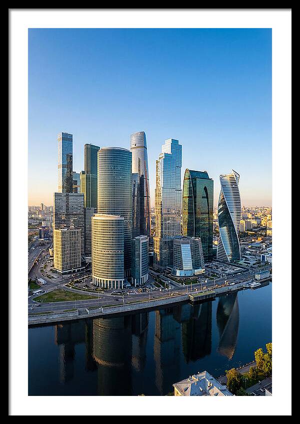 Moscow City Skyline Reflections