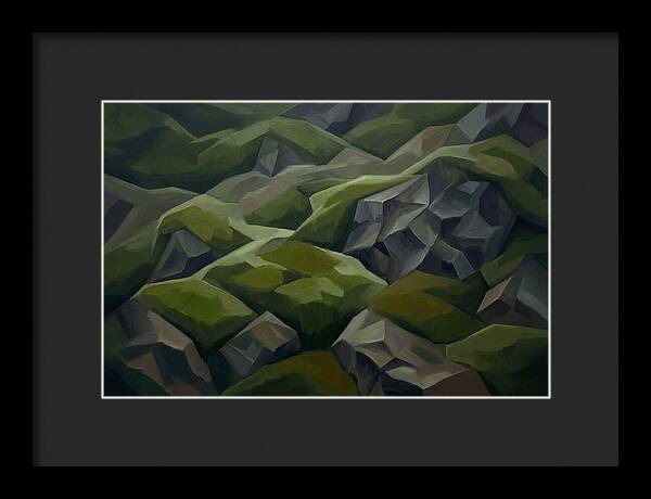 Moss On Volcanic Rock Texture