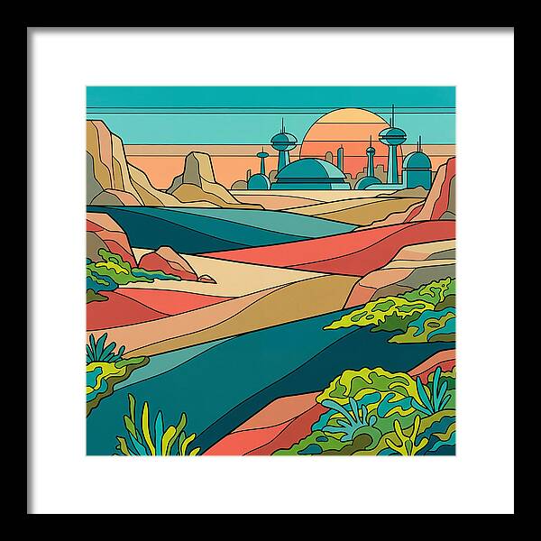 Mossy Futuristic Landscape