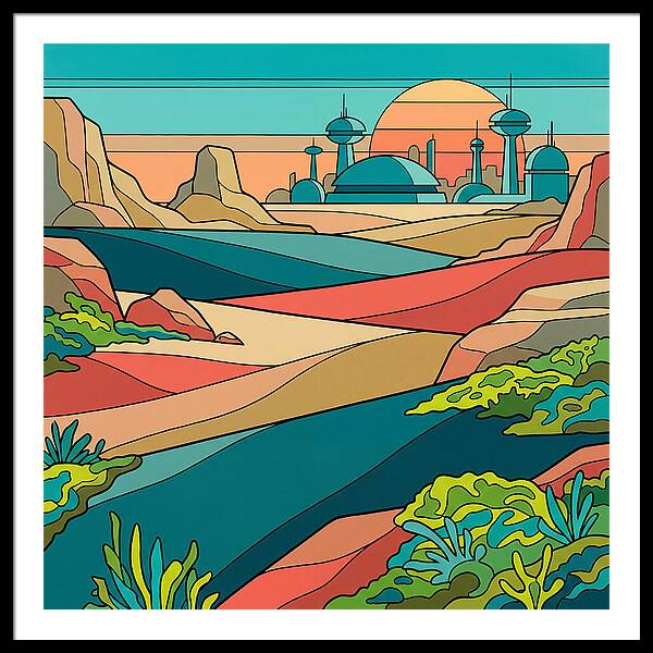 Mossy Futuristic Landscape