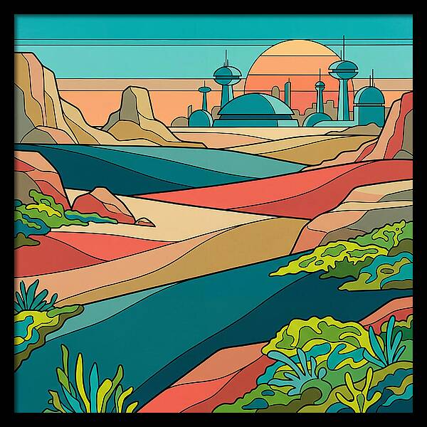 Mossy Futuristic Landscape