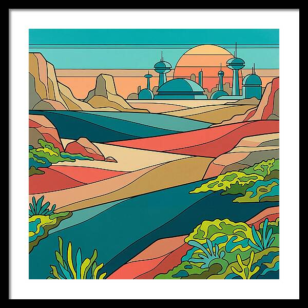 Mossy Futuristic Landscape