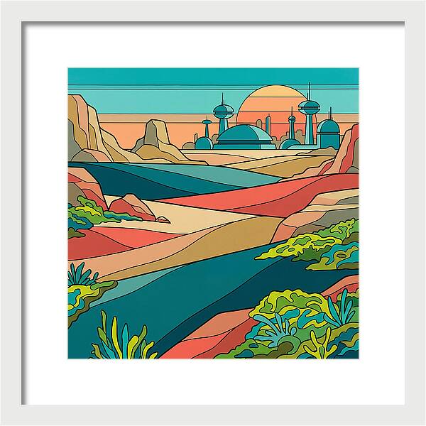Mossy Futuristic Landscape