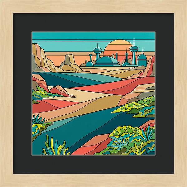 Mossy Futuristic Landscape