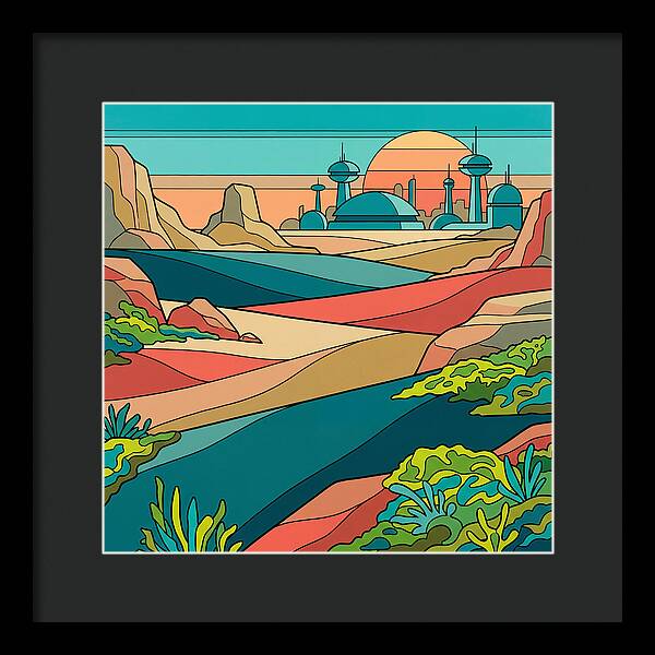 Mossy Futuristic Landscape