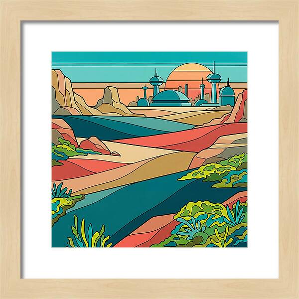 Mossy Futuristic Landscape