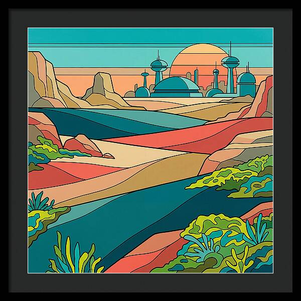 Mossy Futuristic Landscape