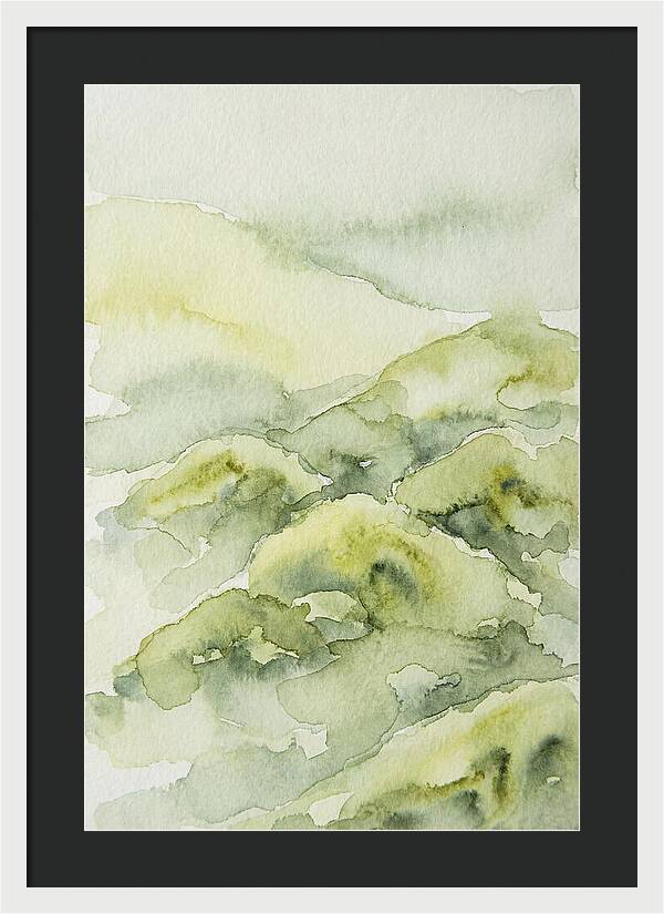 Mossy Hills In Watercolor