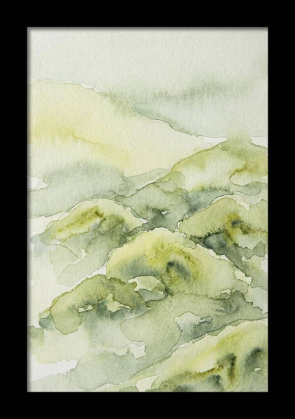 Mossy Hills In Watercolor