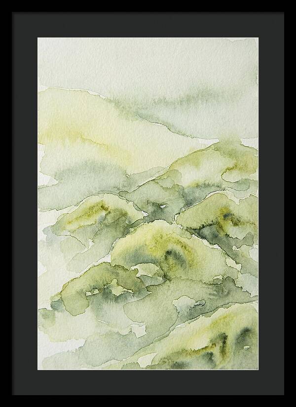 Mossy Hills In Watercolor