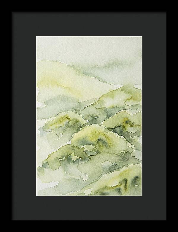 Mossy Hills In Watercolor